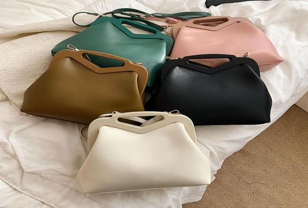 

vintage women pu leather shell handbag luxury designer clip bags winter female crossbody bags green yellow shoulder2338741