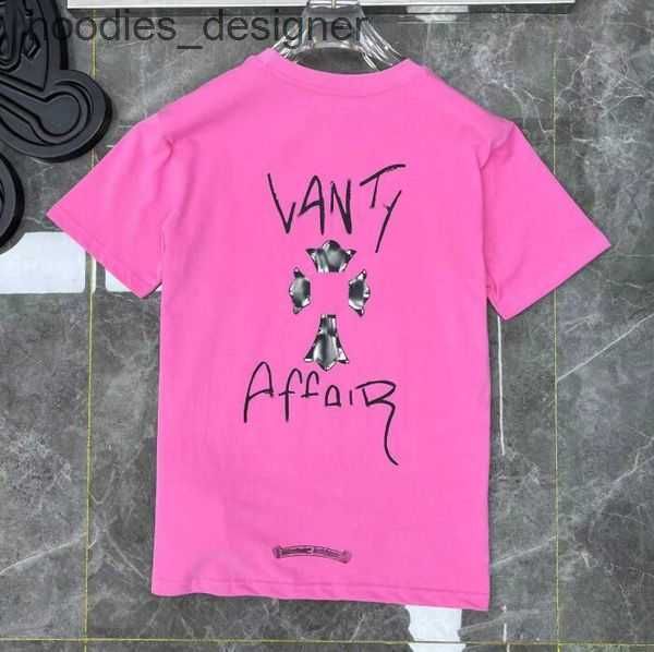 

2023mens classic t shirt heart fashion ch brand letter sanskrit cross pattern sweater t-shirts designers chromes pullover cotton tshirts 34, White;black