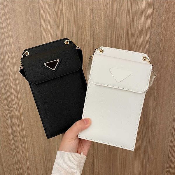 

triangle luxury bag phone bags messenger handbags wallet mobile phone wallet female student solid color buckle small wallet 230218, Red;black
