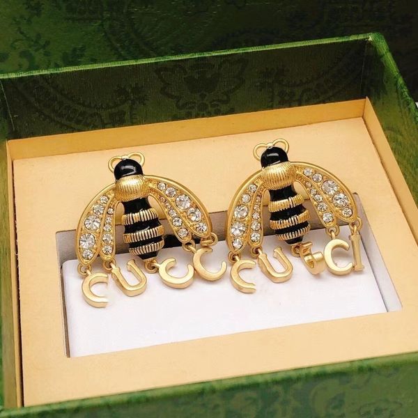 

gold hoop earrings the new diamond monogram pendant earrings, Golden;silver