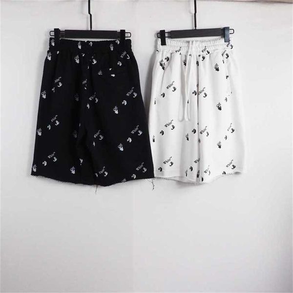 

20% off chaopai shorts early spring new palm letter printing casual sports versatile capris, White;black