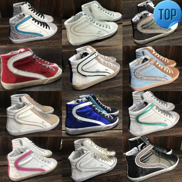 

2023 mid star slides high-sneaker women mens casual shoes black white offs shoes white do-old dirty designer sneakers