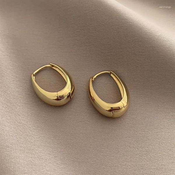 

dangle earrings karopel 925 silver 2023 classic smooth metal hoop for woman fashion korean jewelry temperament daily wear246a