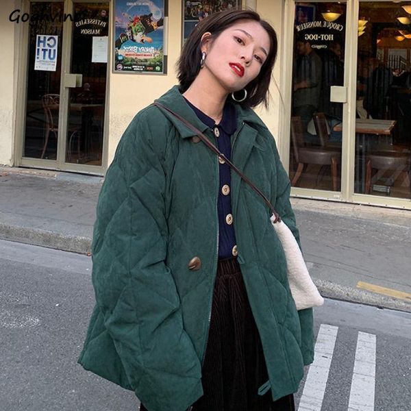 

leather parkas women solid bf winter warm vintage college streetwear trendy ulzzang casual allmatch thick schoolgirl fashionable, Black