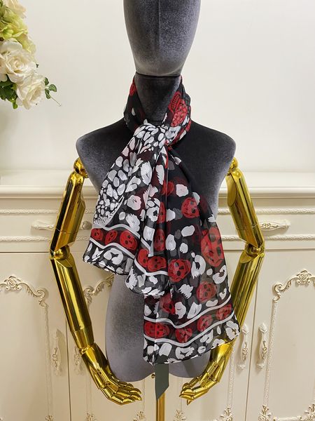 

women's long scarf scarves shawl 100% silk material pint letters leopard pattern size 130cm - 100cm, Blue;gray