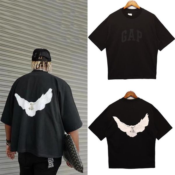 

23ss vintage print t shirt men's plus tees women cotton casual fashion summer227s, Black;brown