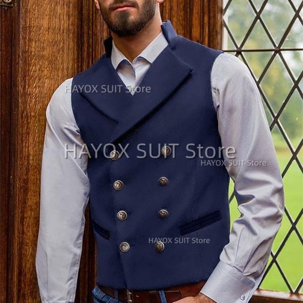 

blazers men's suit vest suede leather double breasted sleeveless jackets fashion new gentleman suit waistcoat, White;black