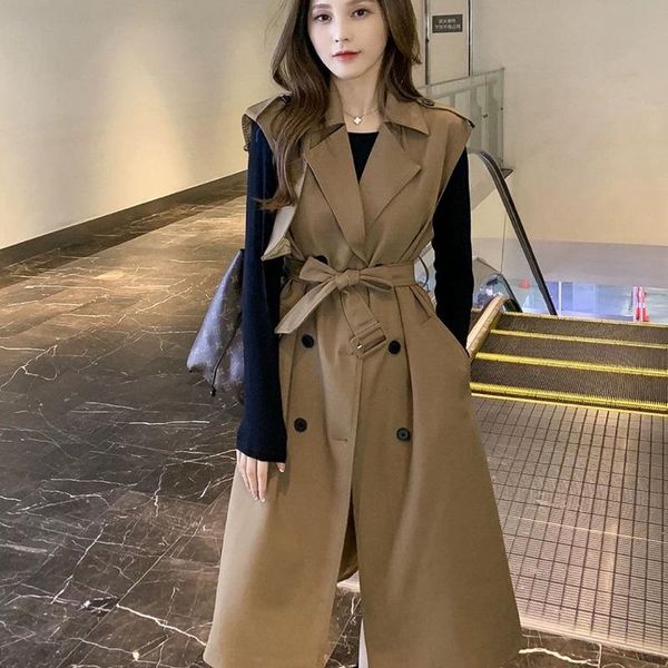 

leather vy1120 2020 spring autumn winter new women fashion casual ladies work wear nice jacket woman female ol long coat streetwear, Black