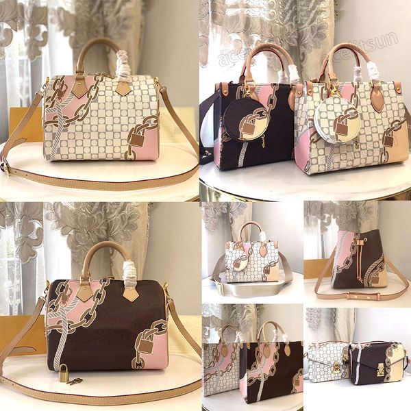 

new spring collection bag nautical speedy bandouliere 25 luxurys designers totes large capacity purses crossbody ladies classic women zipper