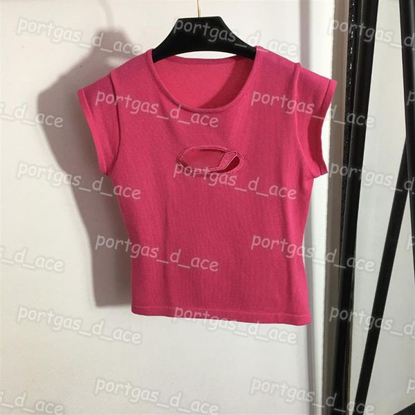 

women t shirt chest cut off design summer casual street style 259v, Black