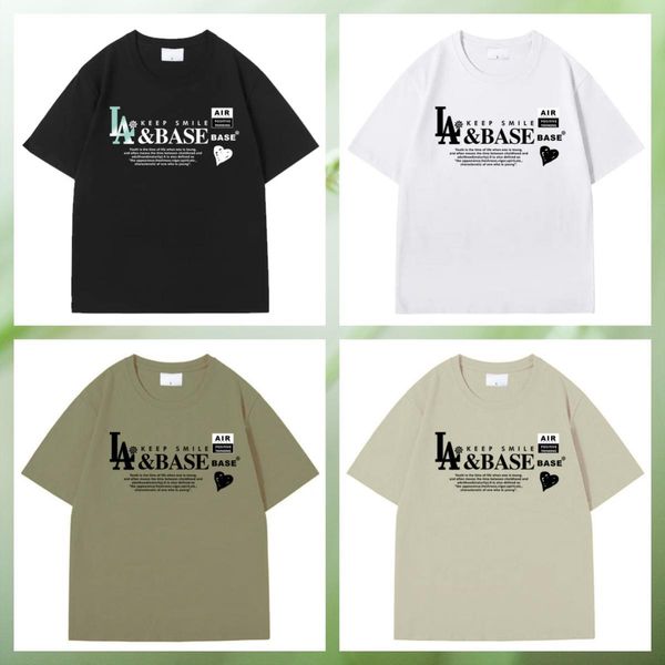 

men's t-shirt models designer letters printed pattern short-sleeved couples with the same paragraph round neck t-shirt, White;black