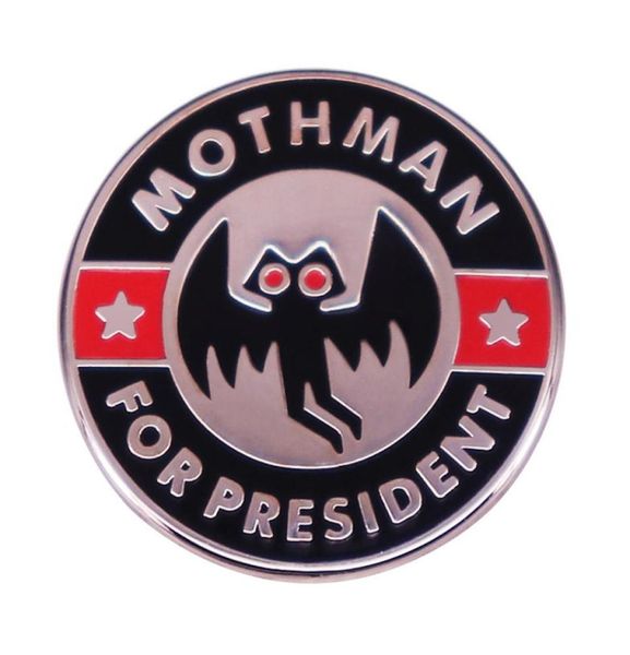

mothman for president pin political campaign button brooch badge1777477, Blue