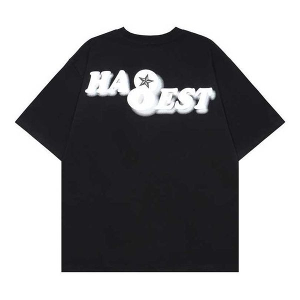 

22% off summer phantom letter printing short sleeve t-shirt for men and women ins fashion street shuai loose top, White;black