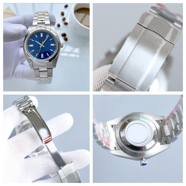 

Luxury Men's Watch 41mm/36mm Women's 904L Strap Dark Blue Dial Watch Luminous Sapphire Mirror Waterproof Watch Montreux Luxury Jason 007