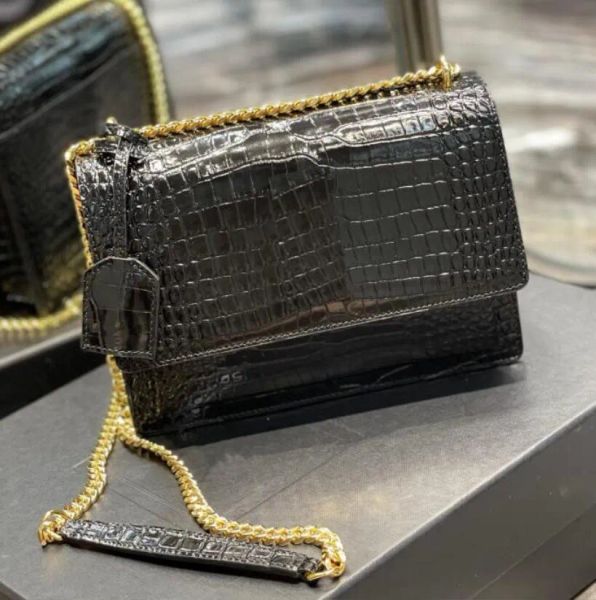 

new fashion designer leather woman bag shoulder bags handbag women original box purse cross body messenger alligator clutch mobile phone hol