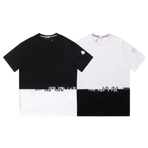 

mens t shirt trend new designer short sleeve letter pattern printing cool and breathable pullover casual versatile style, White;black