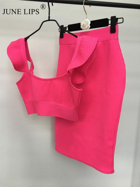 

dress june lipsminifalda sin mangas para mujer chaleco con volantes conjunto ajustado de dos piezas ropa de gama alta venta al por, White