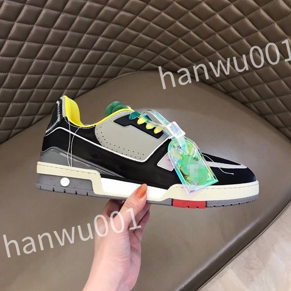 

new designer men causal shoes fashion woman leather lace up platform sole sneakers white black men women luxurys
