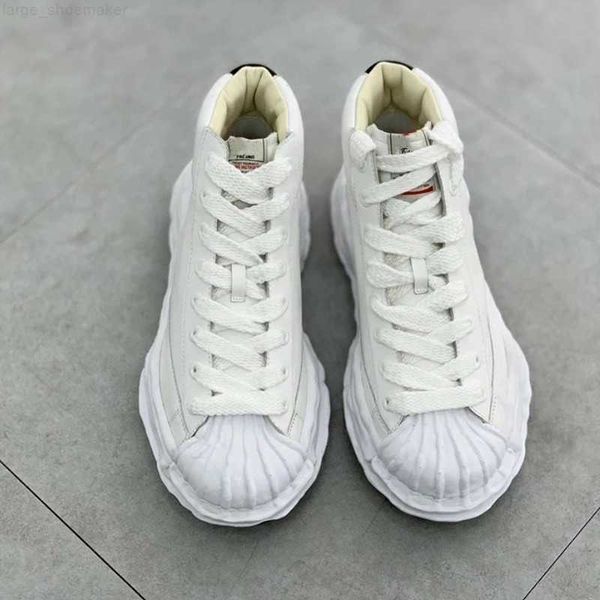 

maison mihara yasuhiro mmy high shell head dissolving shoes shawn yue's same thick soled high rise men and women's canvas dad shoe, Black