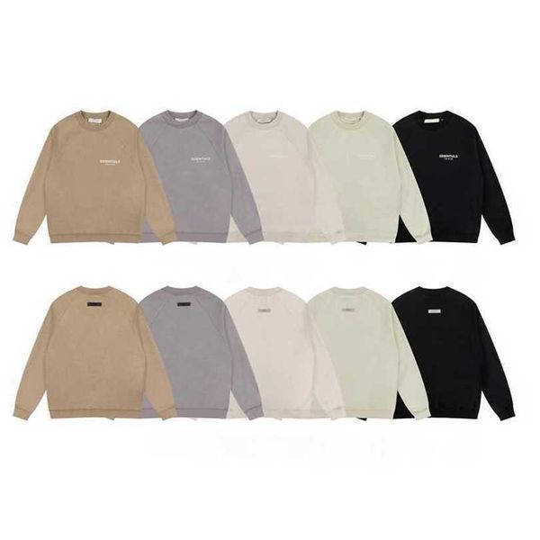 

22% off street fog round neck plush sweater with silicone small lettering on the chest unisex, Black