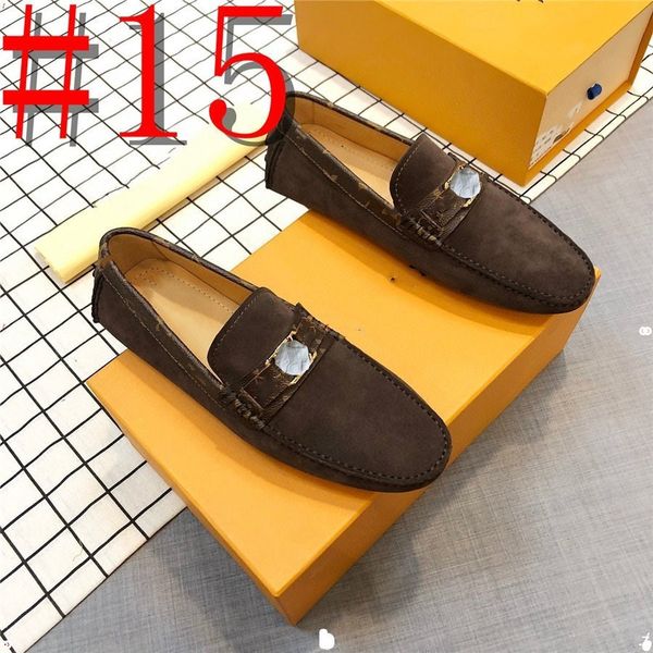 

l10/15model new luxurious fashion decoration suede driving shoes men designer loafers business formal dress dress groom footwear zapatos hom, Black