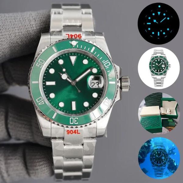 

Green Submarine Luxury Men's Watch 40mm Automatic Watch ST9 Movement Watch 904L Stainless Steel Strap Sapphire Mirror Waterproof Montre De Luxe Watch jason 007 lb