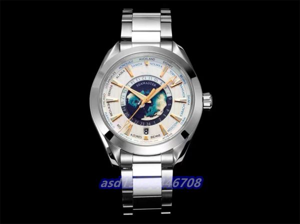 

n1 new 2023 v2 upgrade 43 diameter case delicate gloss and soft texture arc arch double sided sapphire glass mirror super luminous 8938 move, Slivery;brown