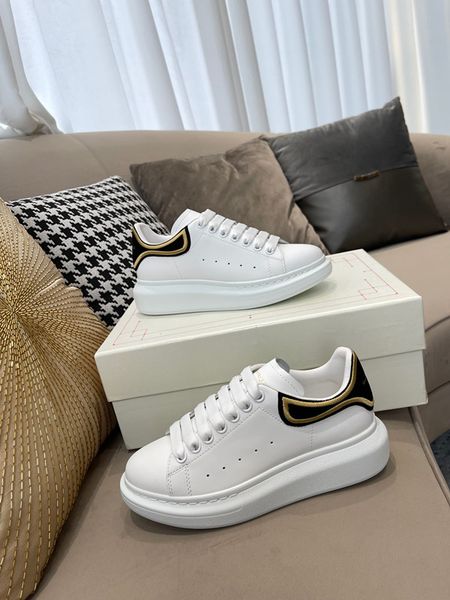 

2023 designers casual shoes black white platform plate-forme brown ivory for patent leather green men women train 0418
