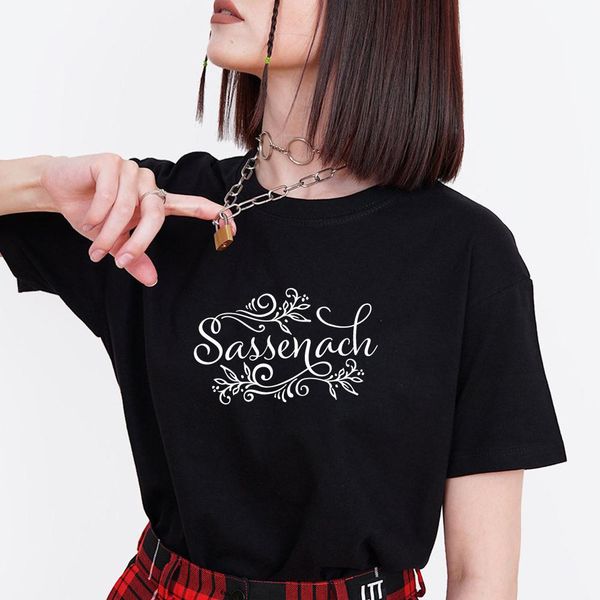 

t-shirt sassenach women's t shirt outlander book series tshirt claire jamie fraser shirts outlander tv shows inspired tee vintage, White