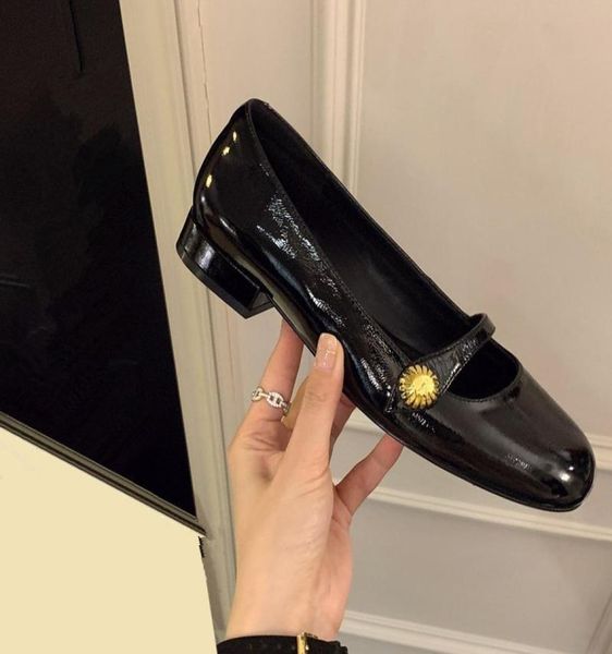 

vintage mary jane shoes women kitten shoes luxury brand classic round toe flats2136895, Black