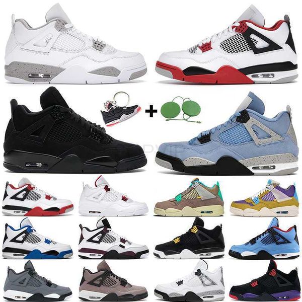 

men women basketball shoes 4 4s desert moss university blue white oreo taupe haze black cat bred metallic red mens trainers sports sneakers