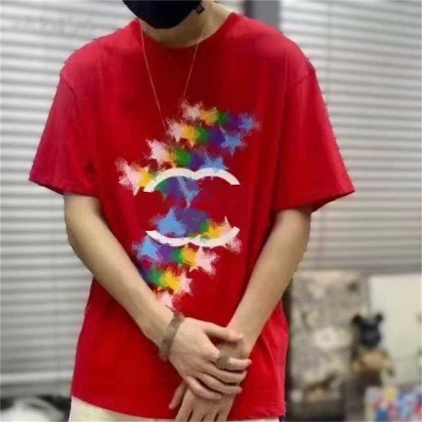

20% off distinguish correct version of the market fashion gujia colorful print short sleeve t-shirt os loose casual tee, White;black