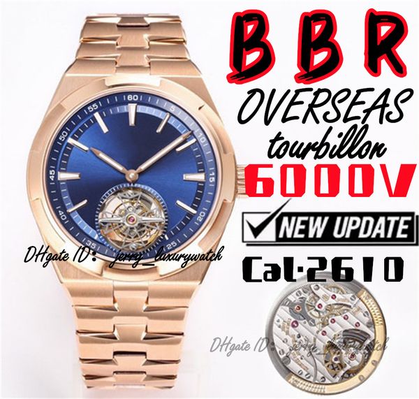 

bbr luxury men's watch overseas stereotourbillon 6000v, cal.2160 mechanical movement, 42.5x13.5mm sapphire crystal mirror 316l fine ste, Slivery;brown