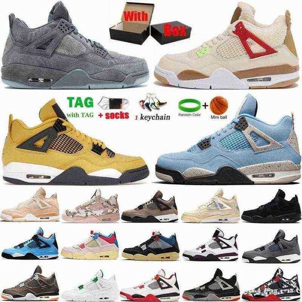 

mens 4 jorda 4s basketball shoes university blue white oreo shimmer red thunder metallic purple black cat paris bred men women sneakers trai