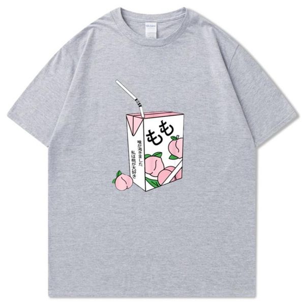 

hhmen's t shirts hip hop tshirt 2023 men japanese fruit drink print t-shirt streetwear harajuku summer short sleeve cotton tee hhh 5gu, White;black