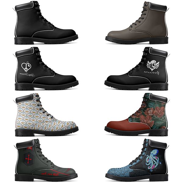 

DIY Classic Boots Non-slip autumn winter for olivedrab outdoor Versatile comfortable fashion Elevated Casual Customized Boots 9225