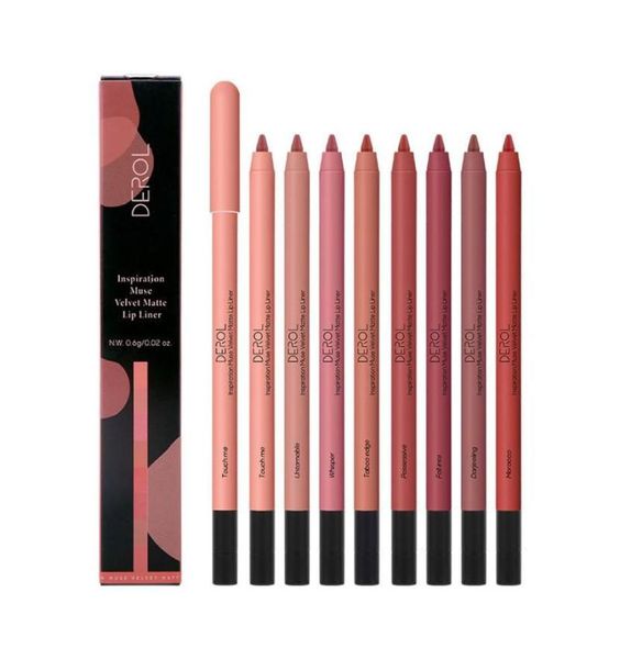 

lip pencils 8 colors matte lipstick pen with sharpener professional velvet waterproof pencil smooth lipliner beauty cosmetic makeu8345474