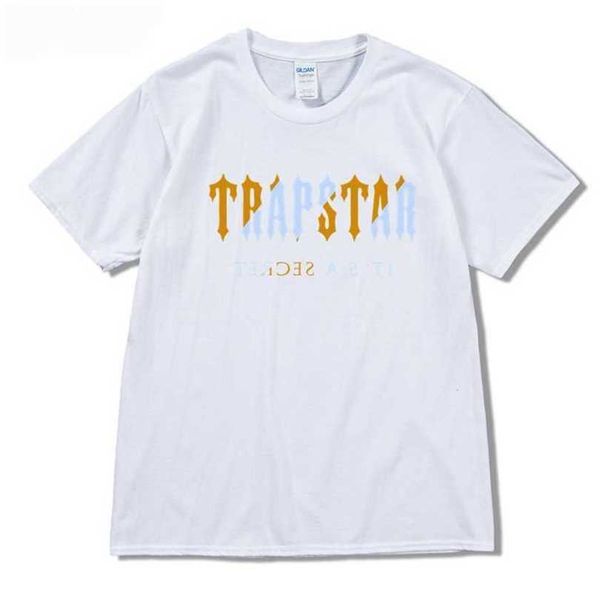 

22% off new street fashion summer trapstar letter blue red towel short sleeve, White;black