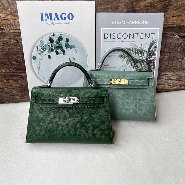 

kellies h erms handmade luxury handbag hand women's mini miniespom leather qq with logo