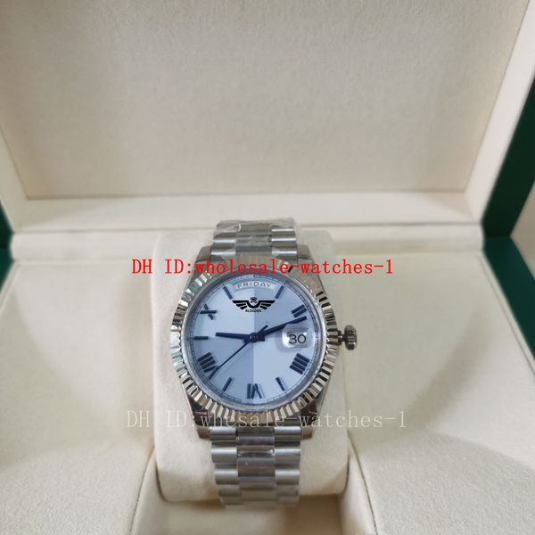 

wholesale 21 style bpf maker mens watch 40mm 228235 228236 228238 blue roman dial watches sapphire glass 2813 automatic mechanical movement, Slivery;brown