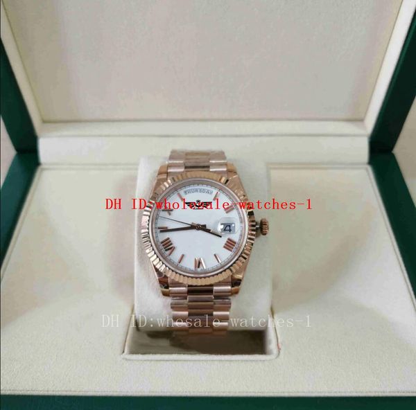 

21 style bpf maker mens watch 40mm 228235 228236 white roman dial watches sapphire glass 2813 automatic mechanical movement 18k rose gold me, Slivery;brown
