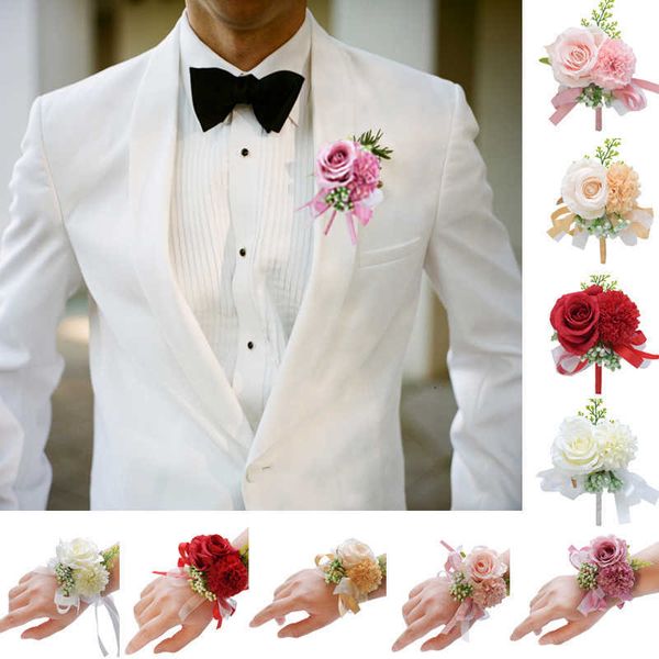 

other fashion accessories 5 colors wrist flowers bride bridemaid pearls silk ribbon party wedding decoration on the wrist corsages artificia, Silver