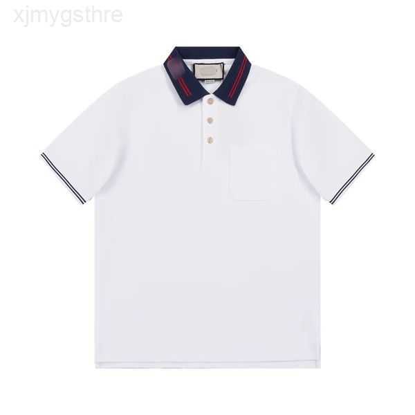 

men's polos summer polo shirt polo neck short sleeve t-shirt large men's clothing fashion label high-end business casual half coll, White;black