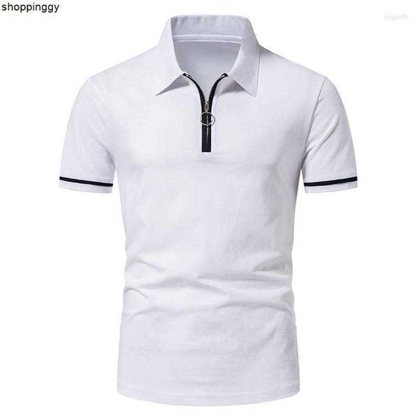 

t-shirts t shirts white zip up polo shirt summer slim fit sleeve streetwear daily casual homme, White;black