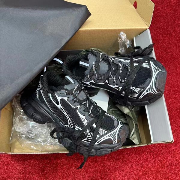 

brand designer 3xl sneakers shoes track 9 9.0 men women retro casual black white yellow mesh nylon designer personalized shoelaces runner sp