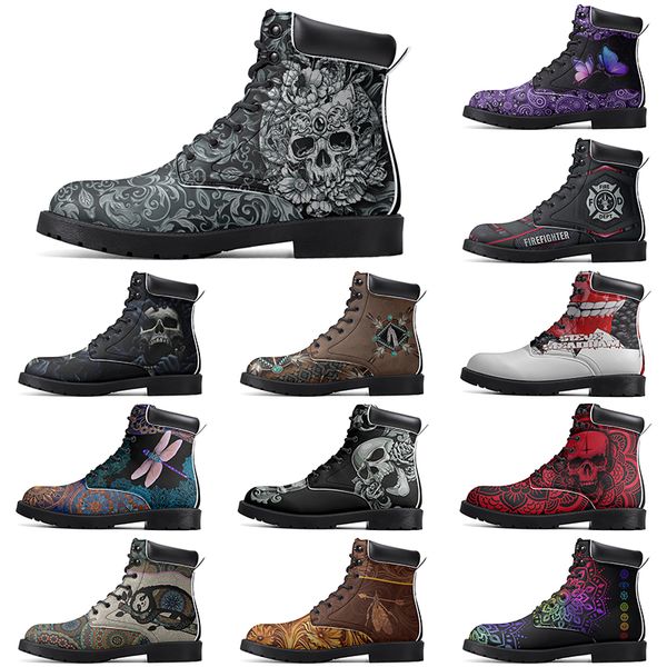 

Diy Fashionable Versatile Outdoor Boots Non-slip Winter Comfortable Casual Customized Elevated Classsic Dark Green Boots