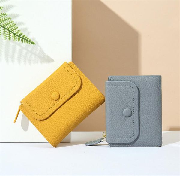 

short women's wallet female purses cute card holder wallets pu leather clutch money bag pu leather wallet df204, Red;black