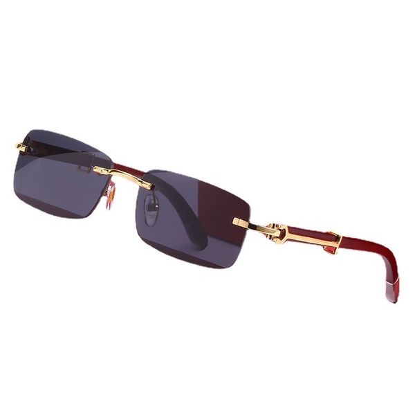 

eyeglass black sunglasses frameless original wooden leg sunglasses for men's women slingssunglasses still fashionable square slingscurv, White;black