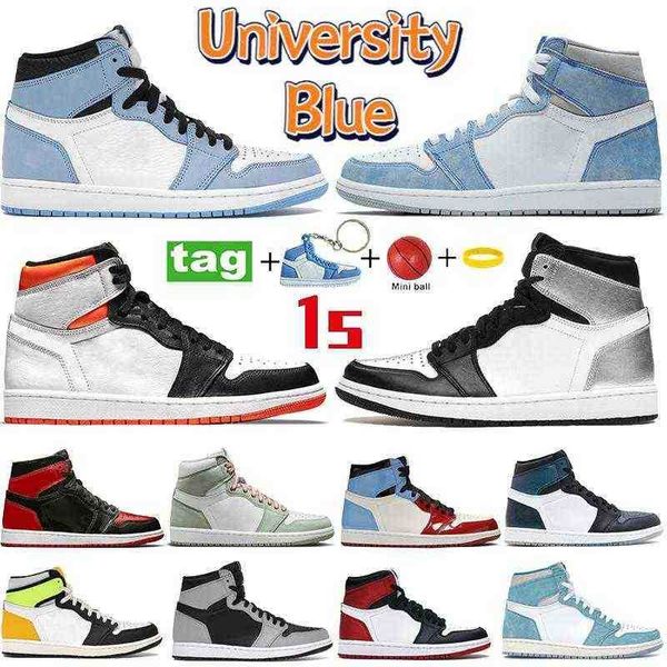 

university blue 1s 1 basketball shoes dark mocha chicago black toe hyper royal women sneakers fashion sports trainers size