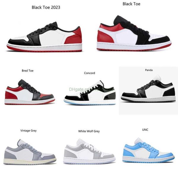 

women men 1 low shoes unc black cement black toe 2023 concord panda neutral grey starfish wolf grey 1s paris gym red midnight navy nothing b